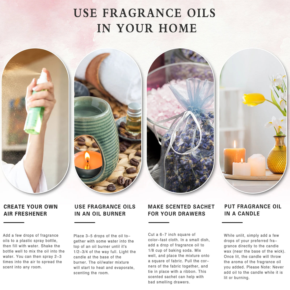 10ml Aroma Oil by PHATOIL for Compatible Diffusers and Home Fragrance, Amber Bottle with Lavender, Eucalyptus, Vanilla, Peppermint and Other Scent Options