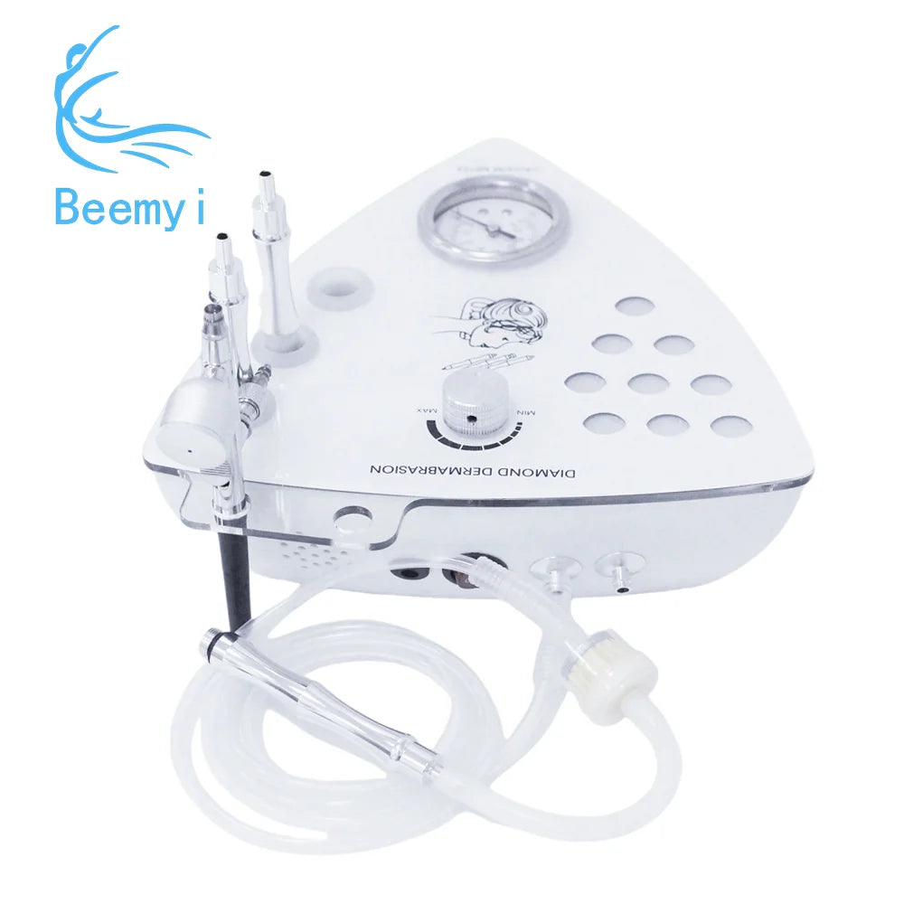 Diamond Microdermabrasion Machine for Adult Facial Care, 3-in-1 Beauty Device with Listed 65–68 cmHg Vacuum and US, UK or AU Option Labels