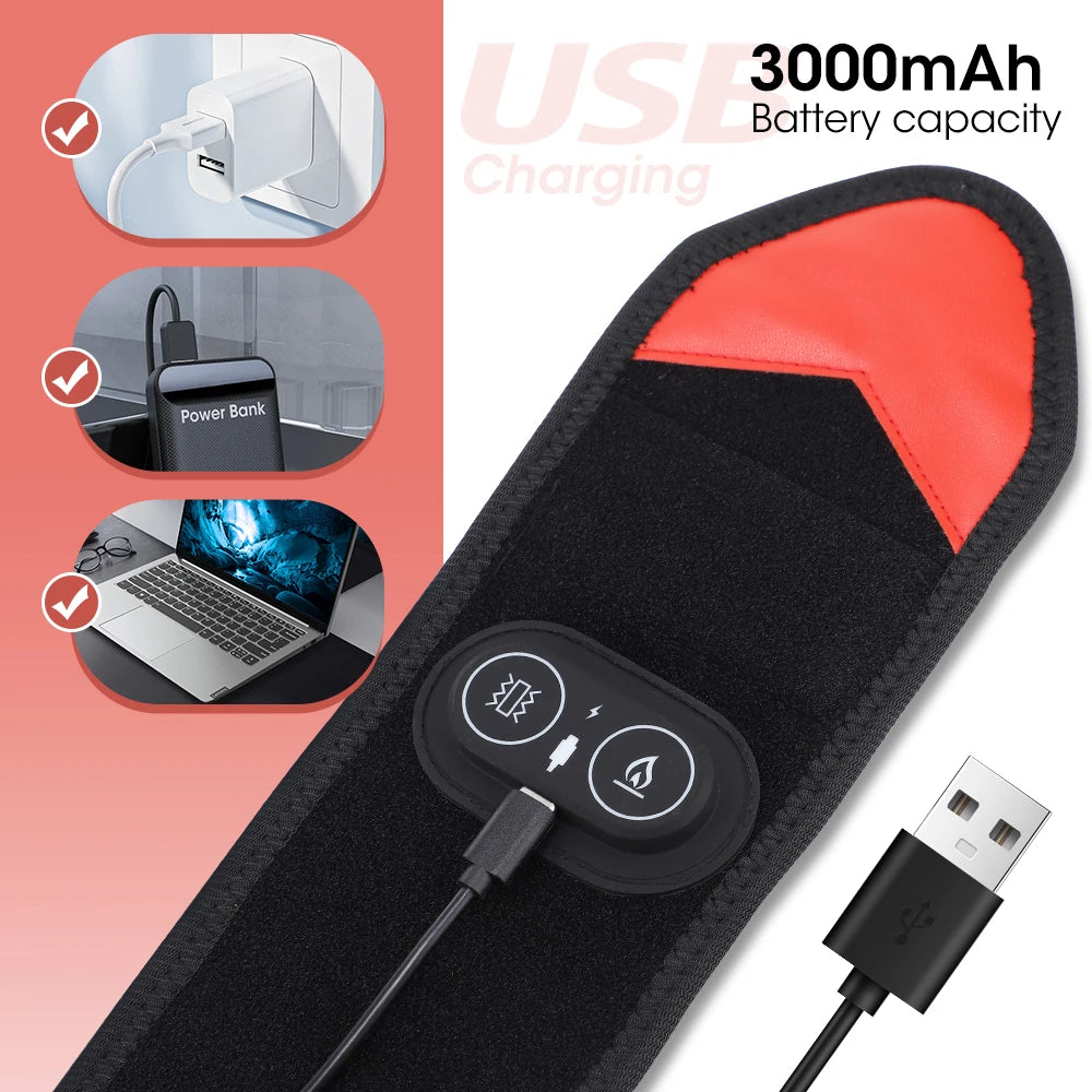 Wearable Red Light Heating Wrap Options for Wrist, Neck, Ankle and Hip, Adjustable Warmth with Model-Specific LED, Vibration and Power Features
