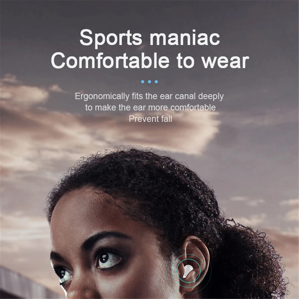 A6S Wireless Bluetooth Earphones, Bluetooth 5.0 Stereo Audio with Touch Control and Five Color Options for Compatible Phone Music and Everyday Calls