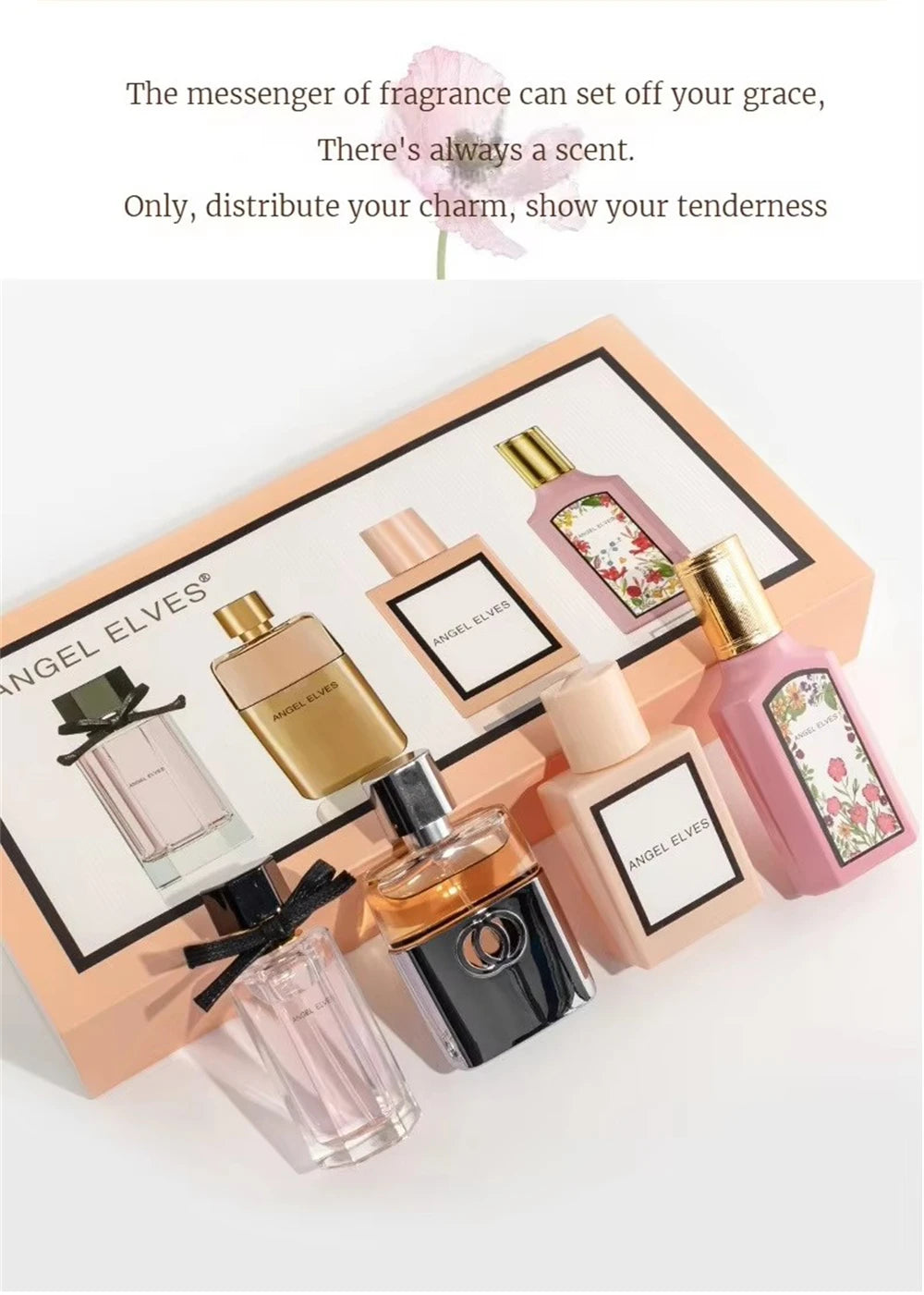Four-Piece Floral Perfume Set for Women with Listed 30ml Spray Bottles, 120ml Total and Gift Box Reference for Everyday Fragrance and Special Occasions