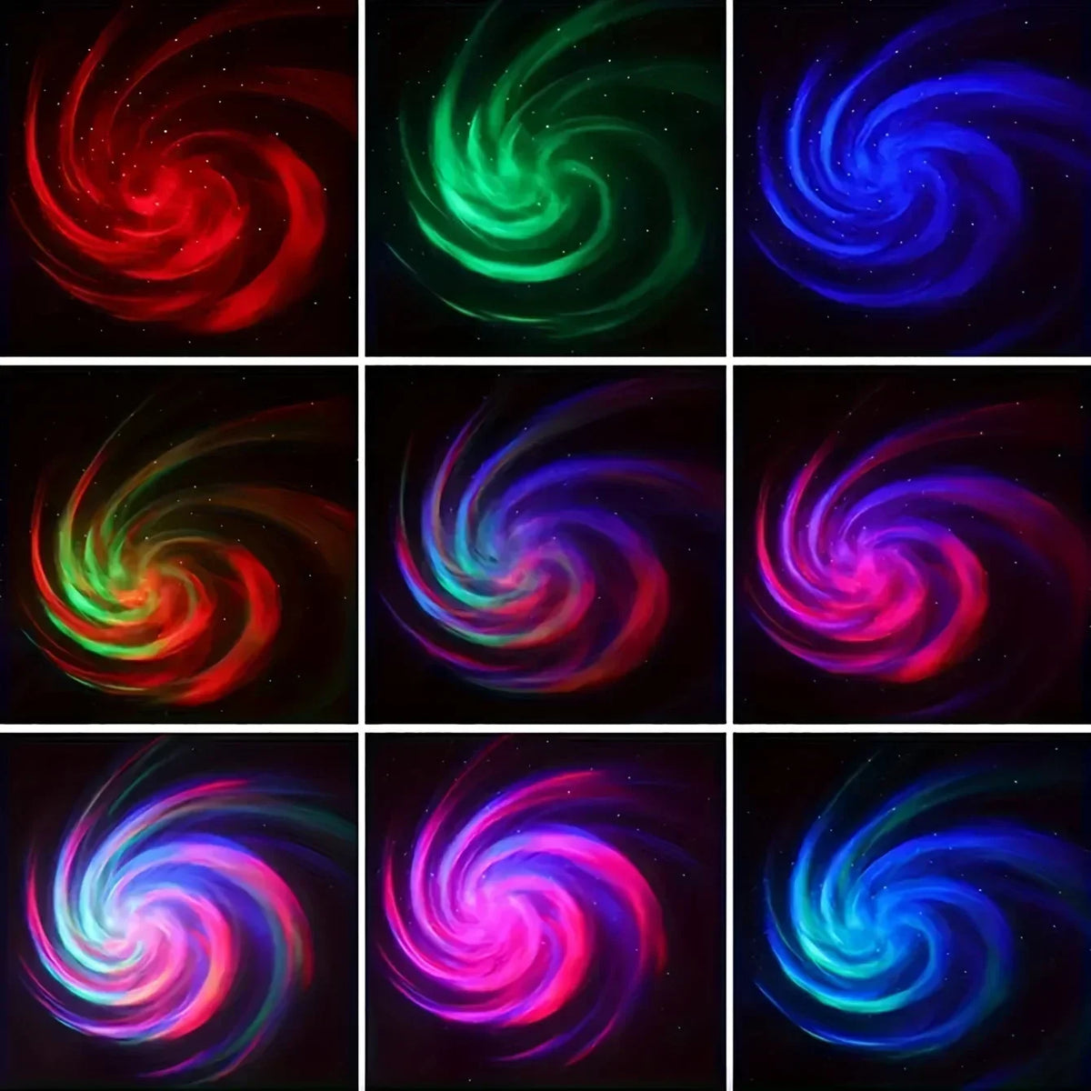 USB Galaxy Projector Light with Starry Sky, Aurora, Water Wave or Crystal Style Options, Decorative Bedroom and Party Lighting with Select Remote Versions