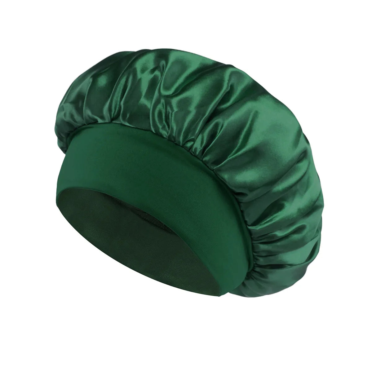 Satin Hair Bonnet with Wide Elastic Band, Single Sleep Cap in Thirteen Colors for Long or Short Hair, Nighttime Routines, Makeup and Face Washing