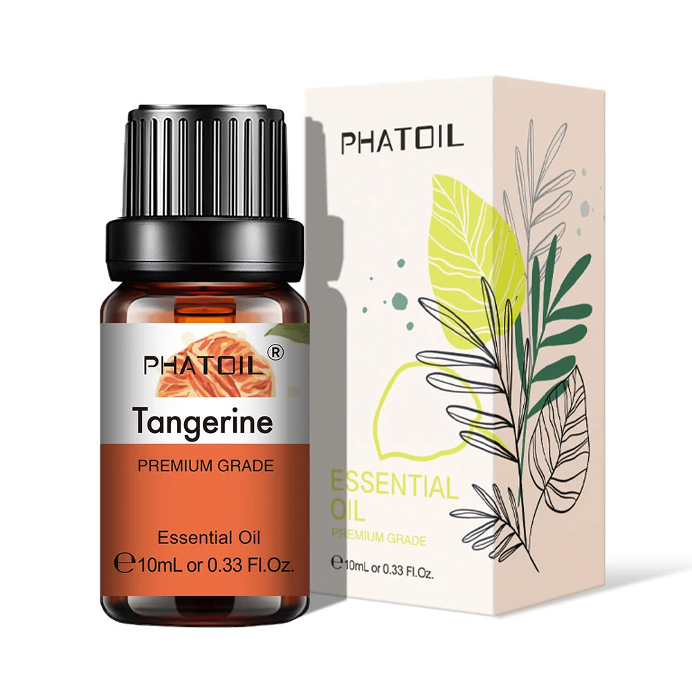 10ml Aroma Oil by PHATOIL for Compatible Diffusers and Home Fragrance, Amber Bottle with Lavender, Eucalyptus, Vanilla, Peppermint and Other Scent Options