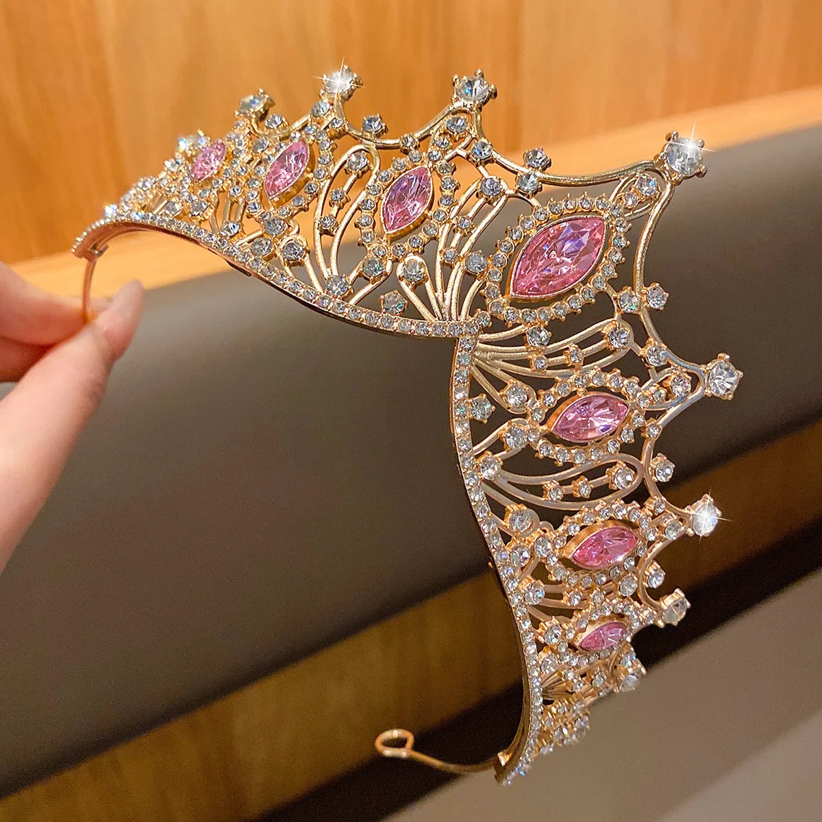 Birthday Crown Headband, Single-Piece Large Crown Hair Accessory with Eleven Style Options for Party Outfits, Celebration Photos and Stage Performances