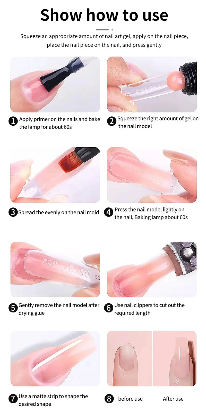 Gel Nail Polish Kit by LNWPYH with Listed 10 Polish Colors, 4 Extension Gel Colors, Base and Top Coats, UV LED Lamp and Electric Drill for Adult Nail Art