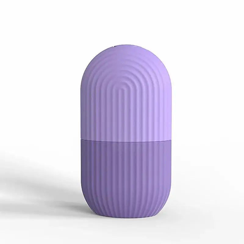 Facial Ice Massage Capsule with Listed Silicone Mold Design, Single Beauty Tool in Eight Color Options for Adult At-Home Cooling Self-Care Routines