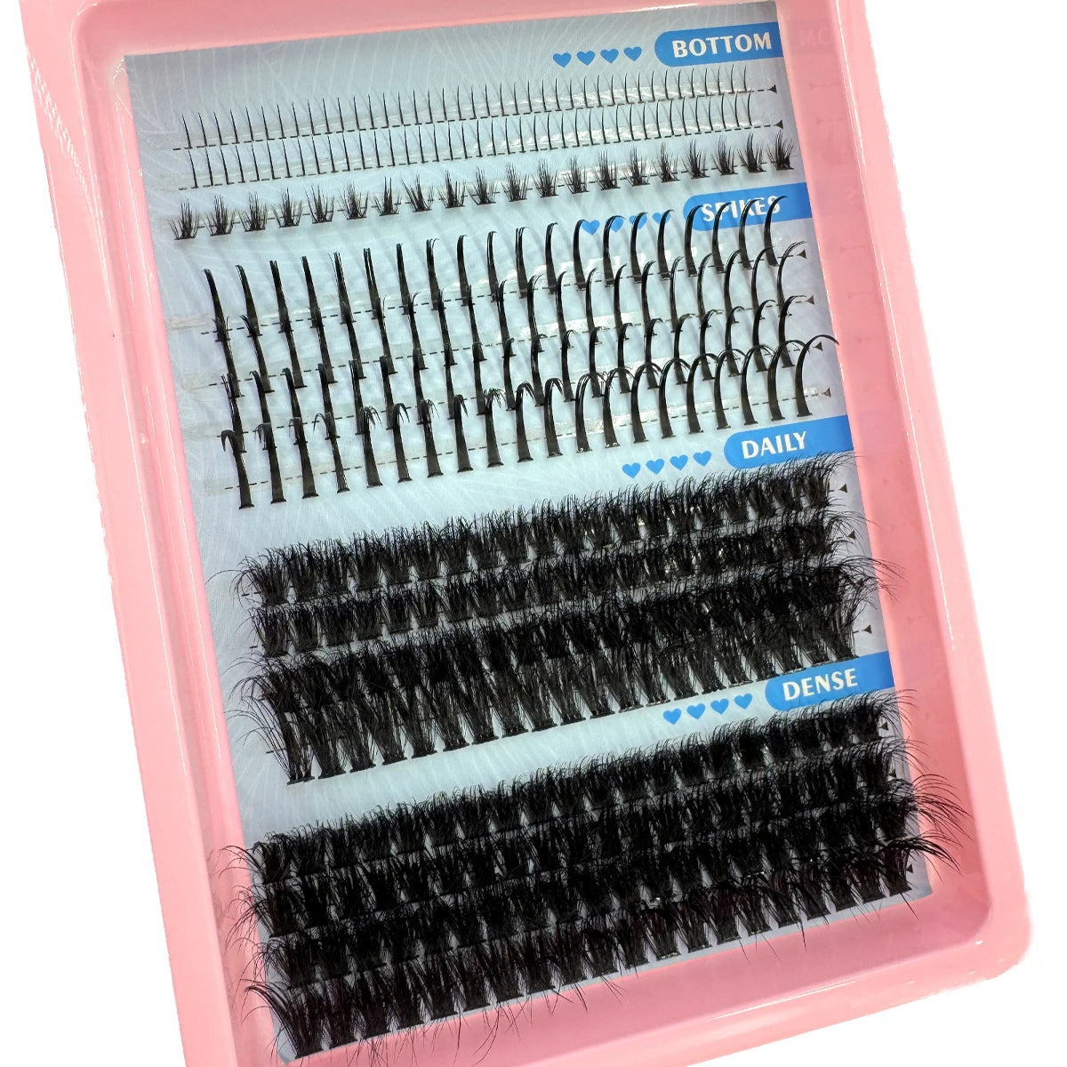 Multi-Row Lash Clusters and Spikes with Manga Style Options, 14, 15, 16 and 30-Row Labels Across 22 Selections for Adult Creative Eye Makeup Looks