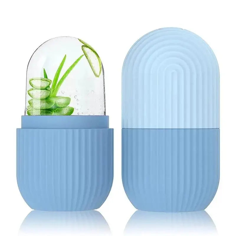 Facial Ice Massage Capsule with Listed Silicone Mold Design, Single Beauty Tool in Eight Color Options for Adult At-Home Cooling Self-Care Routines
