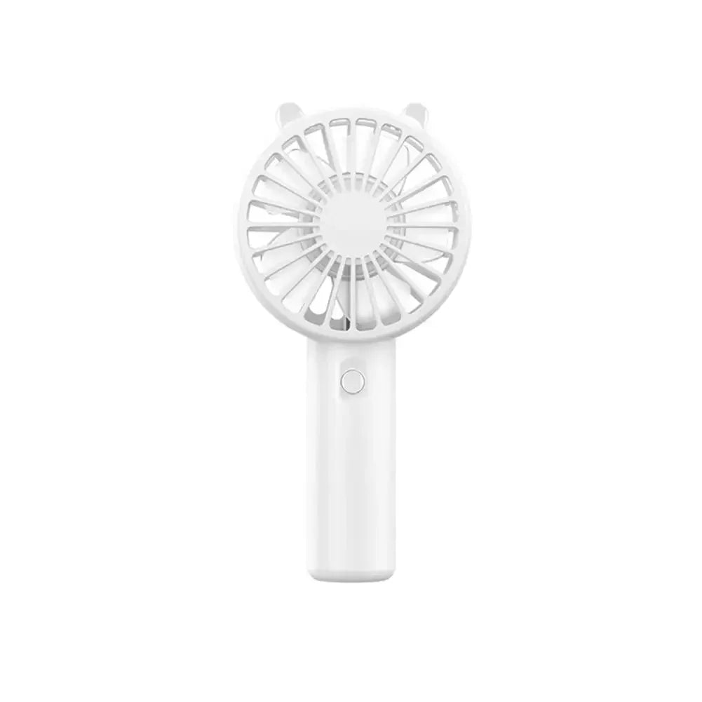 300mAh USB Rechargeable Personal Fan with ABS Housing and Included Cable, Compact 16cm Handheld Airflow Fan in Pink, White, Blue or Green for Short Breaks