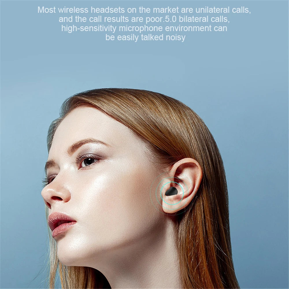 A6S Wireless Bluetooth Earphones, Bluetooth 5.0 Stereo Audio with Touch Control and Five Color Options for Compatible Phone Music and Everyday Calls