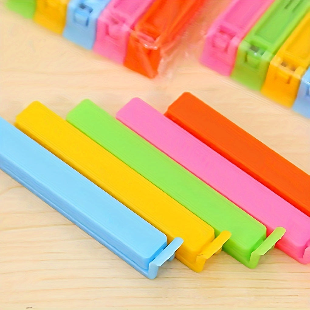 Reusable Plastic Food Bag Clips in Random Colors, 10, 20 or 30 Piece Packs for Compatible Snack Packages, Pantry Storage and Everyday Kitchen Organization