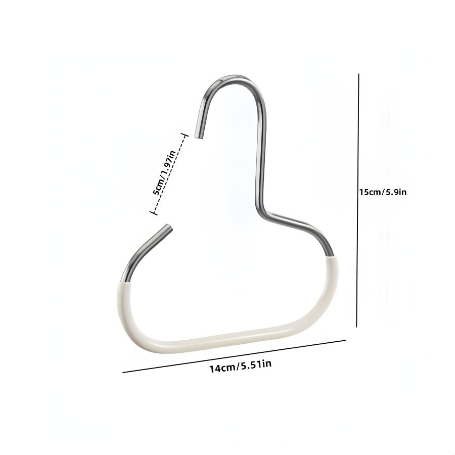 Metal Hat Storage Hooks Two-Piece Set in White or Black, Simple Accessory Organizers for Compatible Scarves, Belts, Bras and Bags in Home Storage Spaces