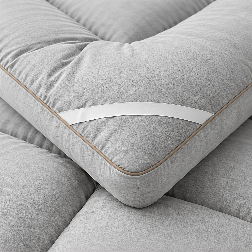 Filled Mattress Topper with Mesh Structure and Listed 1200 GSM, Twin, Full, Queen or King Bedding Layer with Standard, Upgraded and Random Color Options