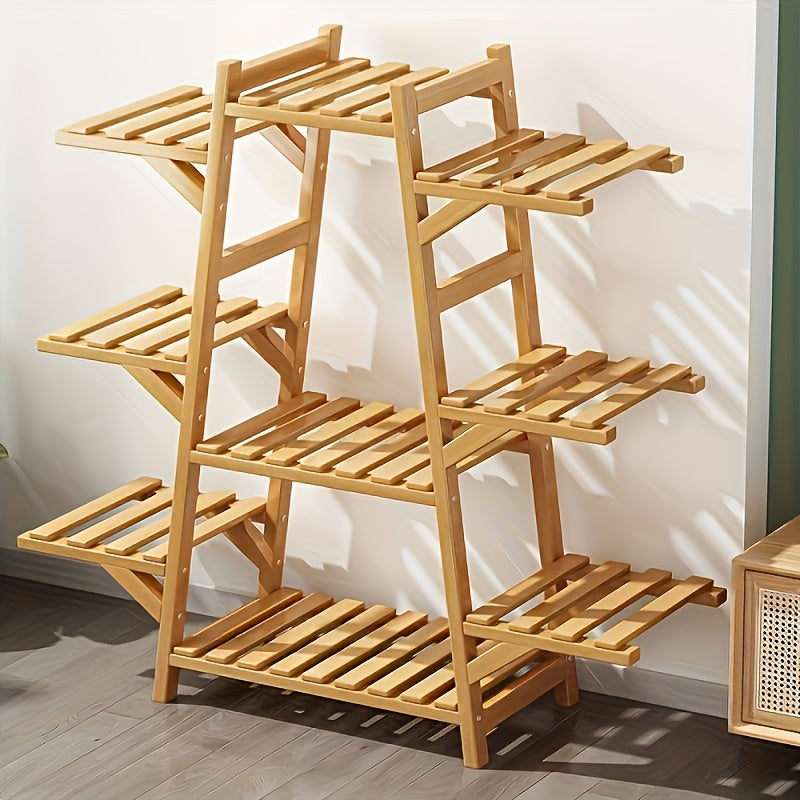 Floor-Standing Plant Stand with 7 Floors or 9 Floors Options, Multi-Tier Pot Storage Rack for Compatible Succulents, Vines and Living Room Plant Displays
