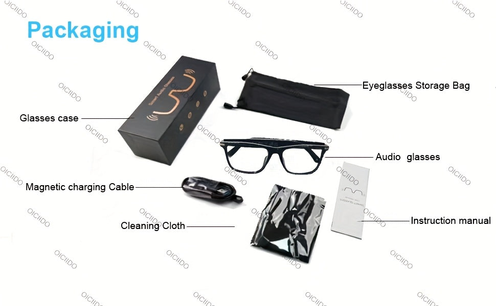 Conference Translation Glasses by OICIIDO with Listed 160-Language Recognition and Meeting Summaries, M02, KL and KO Model Options for Multilingual Discussions