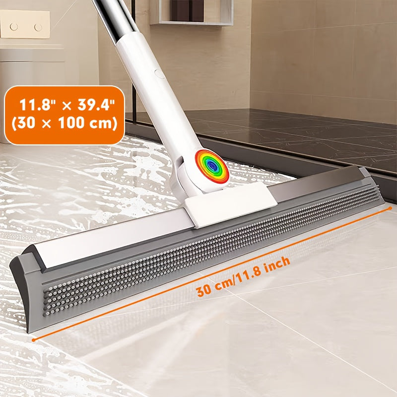 Pet Hair Removal Floor Broom, Long-Handle Household Cleaning Tool with 30cm, 40cm or 50cm Size Labels for Compatible Tile, Carpet and Everyday Room Cleanup