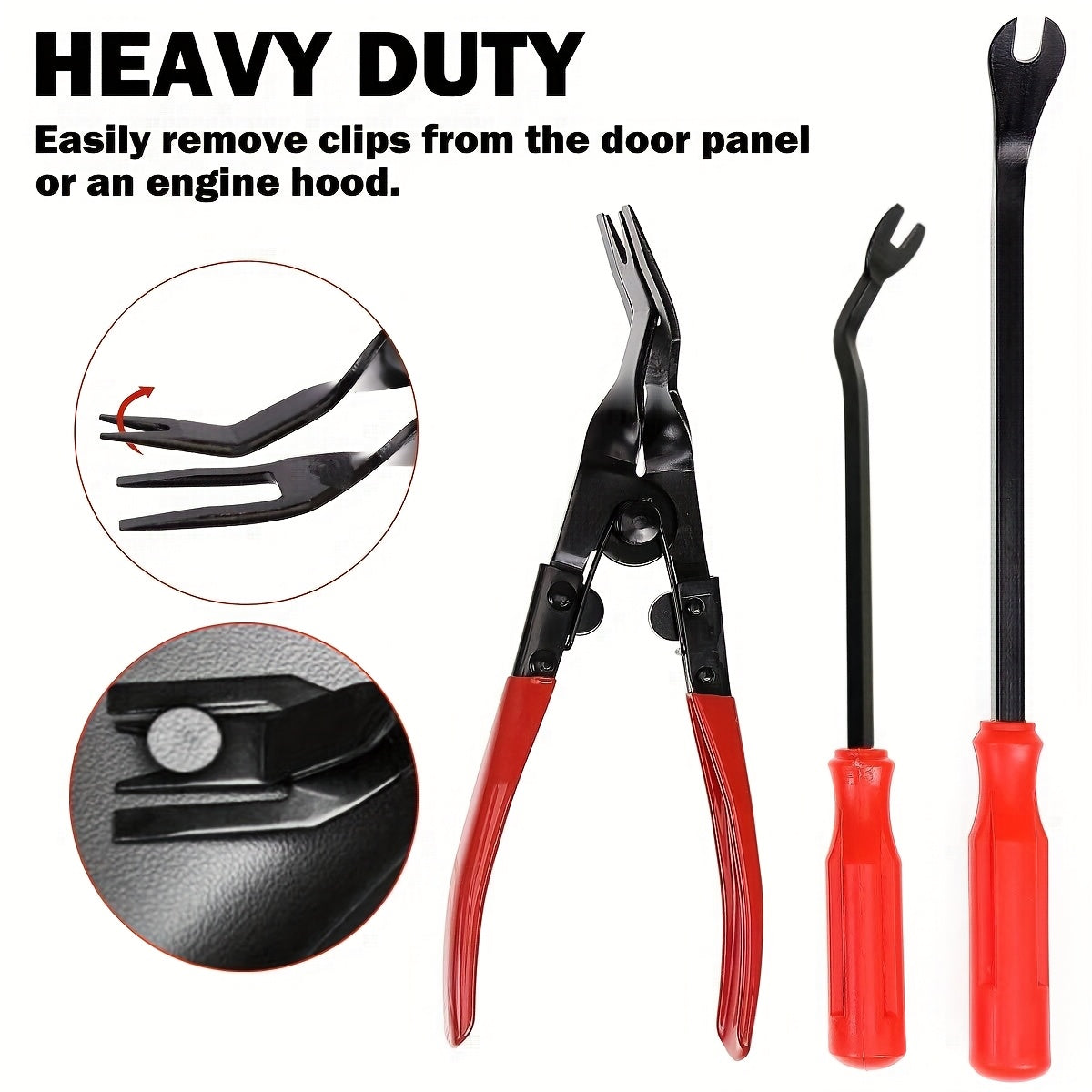 43-Piece Auto Interior Removal Tool Set with Terminal Keys, Pliers, Audio Removal Tools, Hooks, Picks and Film Scrapers for Compatible Car Repair Tasks