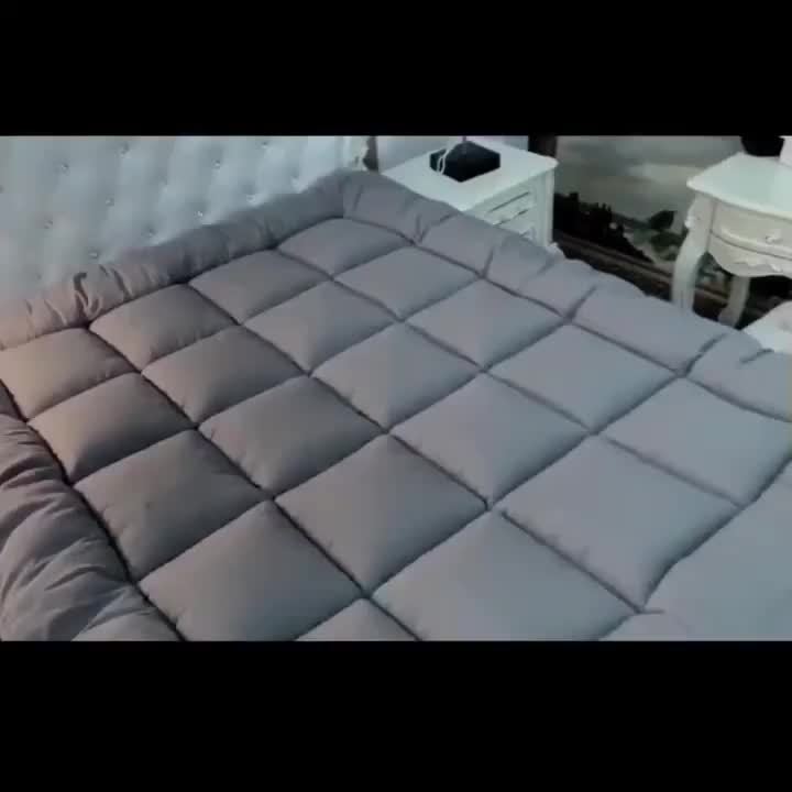 Filled Mattress Topper with Mesh Structure and Listed 1200 GSM, Twin, Full, Queen or King Bedding Layer with Standard, Upgraded and Random Color Options