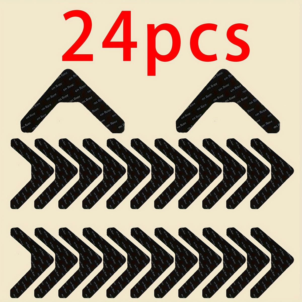 Reusable Carpet Gripper Stickers in 12 or 24 Piece Packs, Washable Adhesive Pads for Compatible Area Rugs, Sofa Cushions and Household Fabric Placement