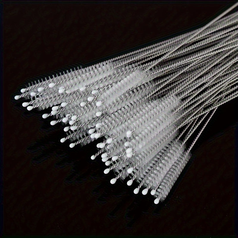 Five-Piece Straw Cleaning Brush Set for Compatible Drinking Straws, Narrow Tubes and Water Bottle Crevices, Long Kitchen Brushes for Everyday Manual Cleaning