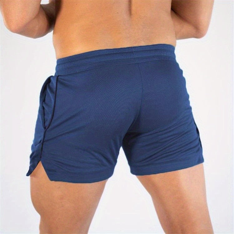 Men's Three-Quarter Fitness Shorts with Slim Stretch Styling, Lightweight Workout Pants for Running and Gym Routines in Black, Grey or Olive Green, S–XL