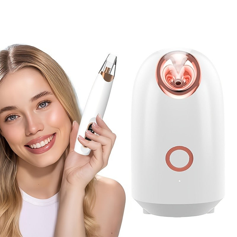 At-Home Facial Steamer Options for Personal Skin Care, Portable, Upgraded and Flagship Models with Listed Rotatable Arm and Accessory References
