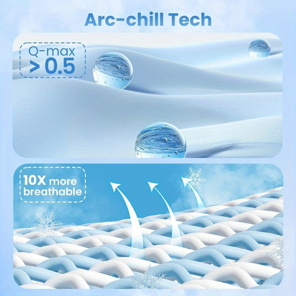Cooling Pillowcases 2-Pack for Hot Sleepers, Machine-Washable Pillow Covers in Listed 19.69 x 25.98-Inch Standard Size with Five Bedroom Color Options