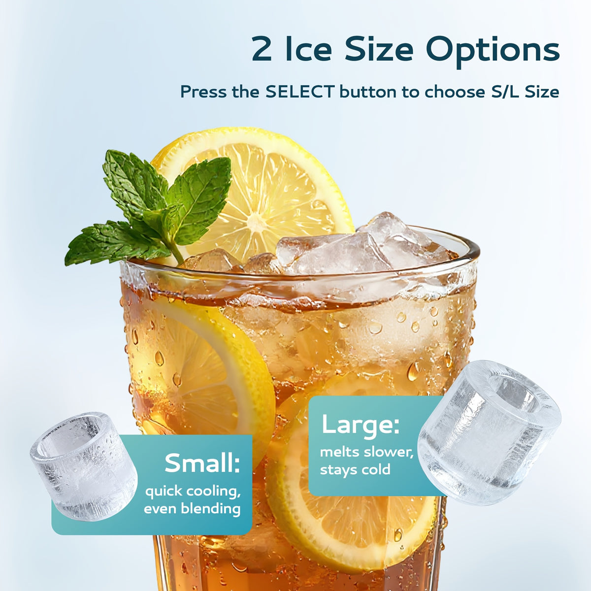 Portable Bullet Ice Machine, Self-Cleaning Ice Maker with Scoop and Basket, Black 26lb or Red and Silver 29lb Labeled Options for Kitchen Drinks and Gatherings