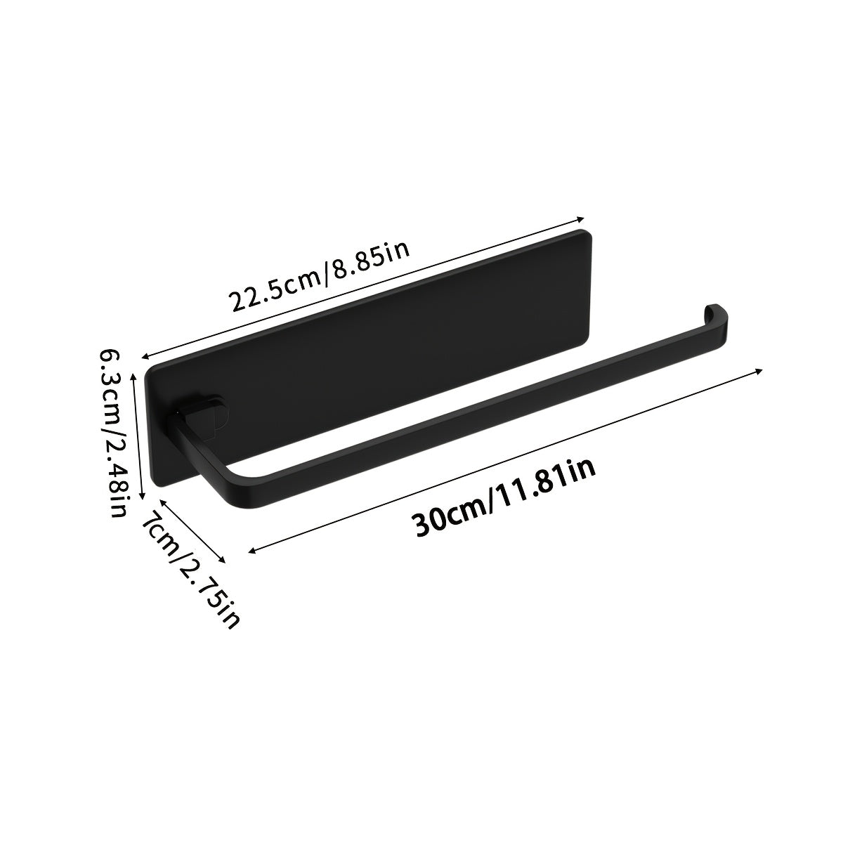 Under Cabinet Paper Towel Holder by Amoichic, Single Plastic Hanging Roll Dispenser in Milky White, Grey or Black for Compact Kitchen and Bathroom Organization