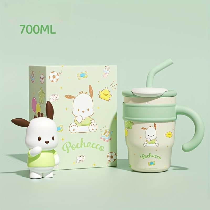 Hello Kitty Insulated Tumbler, Double-Wall 304 Stainless Steel Drinkware with 700ml and 1200ml Options and Named Character Styles for Hot and Cold Beverages