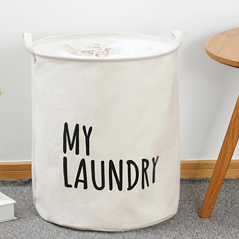 Half-Ring Handle Laundry Basket, Foldable Fabric Clothes Hamper in 16.64, 21.66 or 25.1 gal Options for Bedroom and Laundry Room Organization