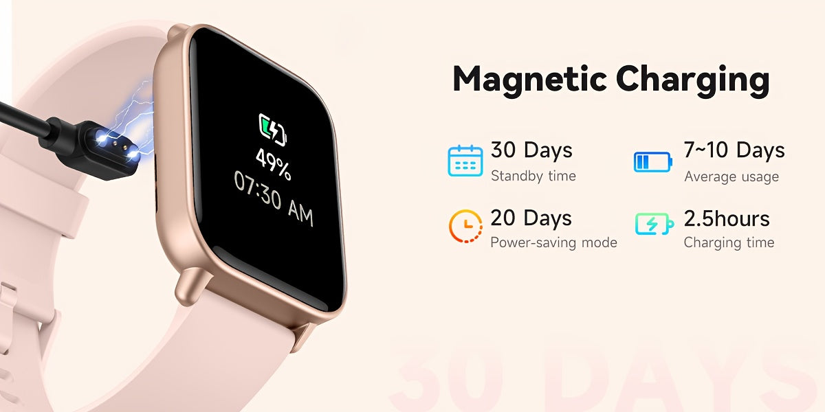 Sports Tracking Smartwatch by FAWEIO for Men and Women, 1.8-Inch Display with Call Answering and Making, 100+ Sports Modes and Pedometer for iPhone and Android