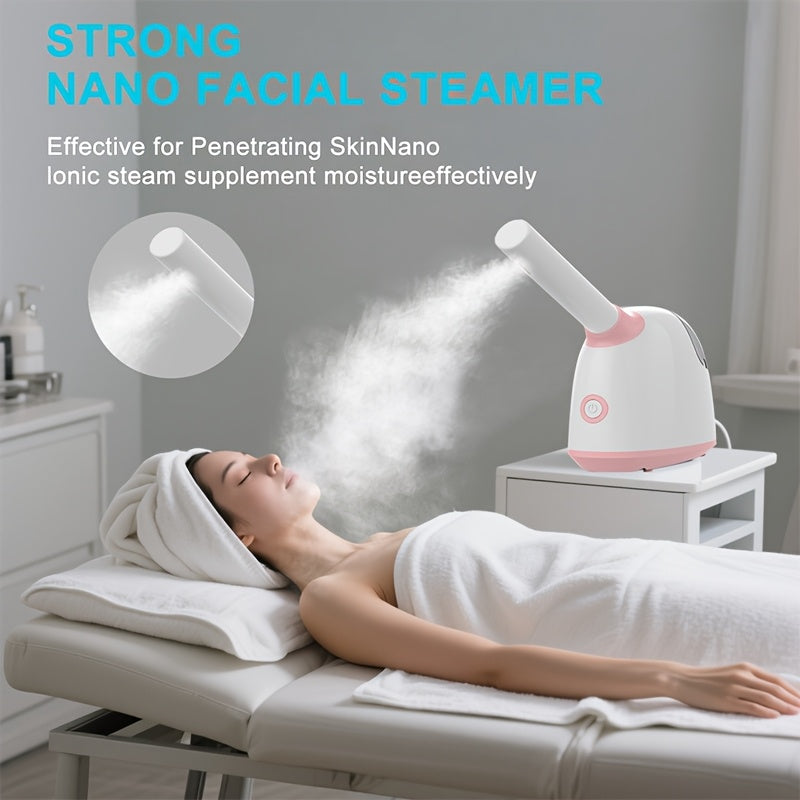 At-Home Facial Steamer Options for Personal Skin Care, Portable, Upgraded and Flagship Models with Listed Rotatable Arm and Accessory References