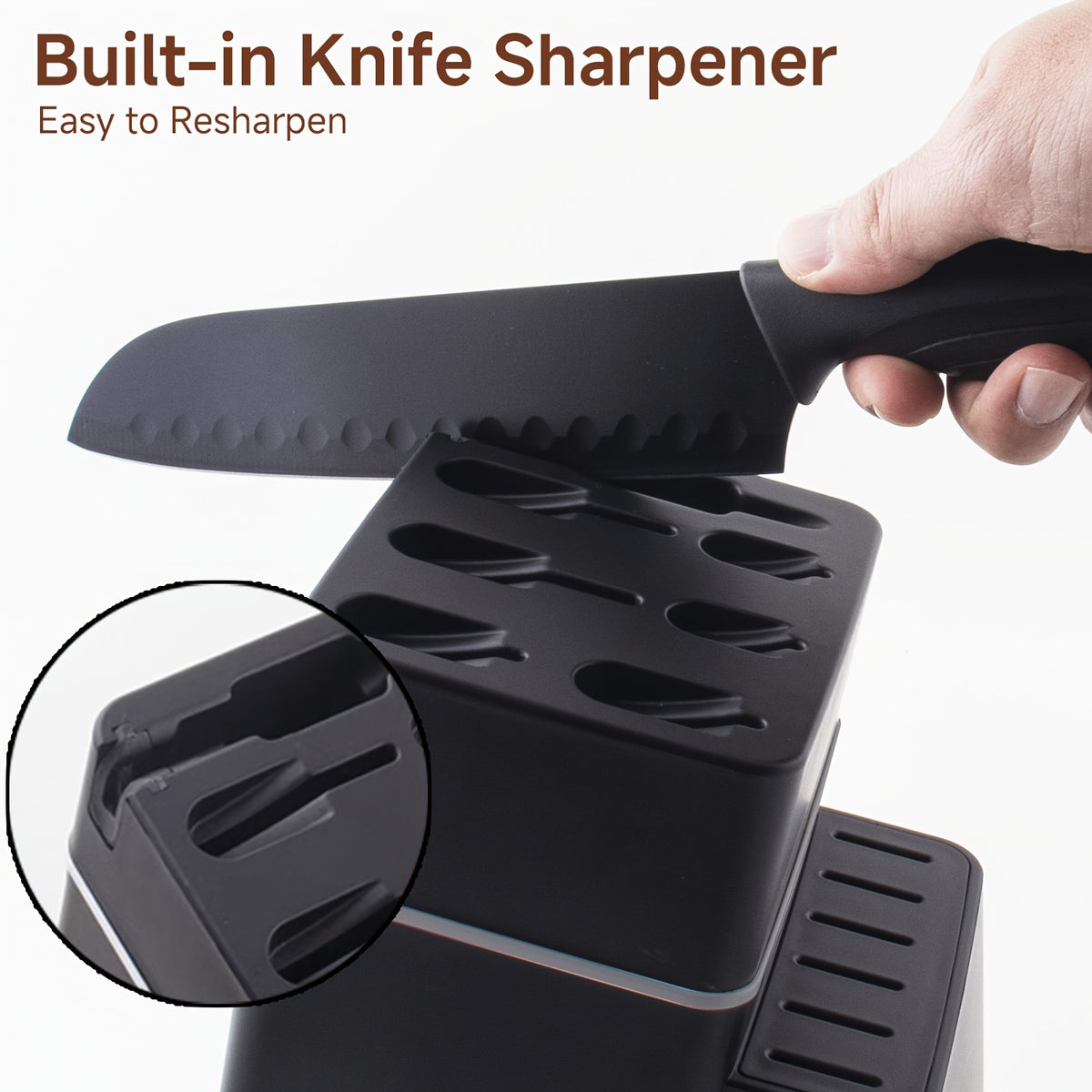 Kitchen Knife Set with Black Storage Block, Listed 15-Piece Collection with Chef's Knife, Kitchen Shears and High Carbon Stainless Steel for Home Meal Preparation