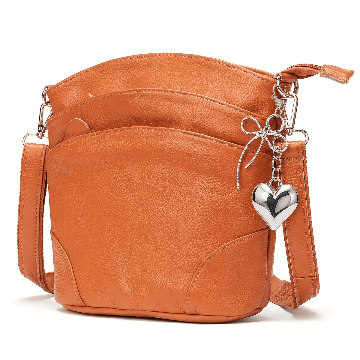 Leather Organizer Crossbody Bag with Listed Smartphone Pockets, Everyday Handbag Purse in Thirteen Color and Style Options for Errands and Travel