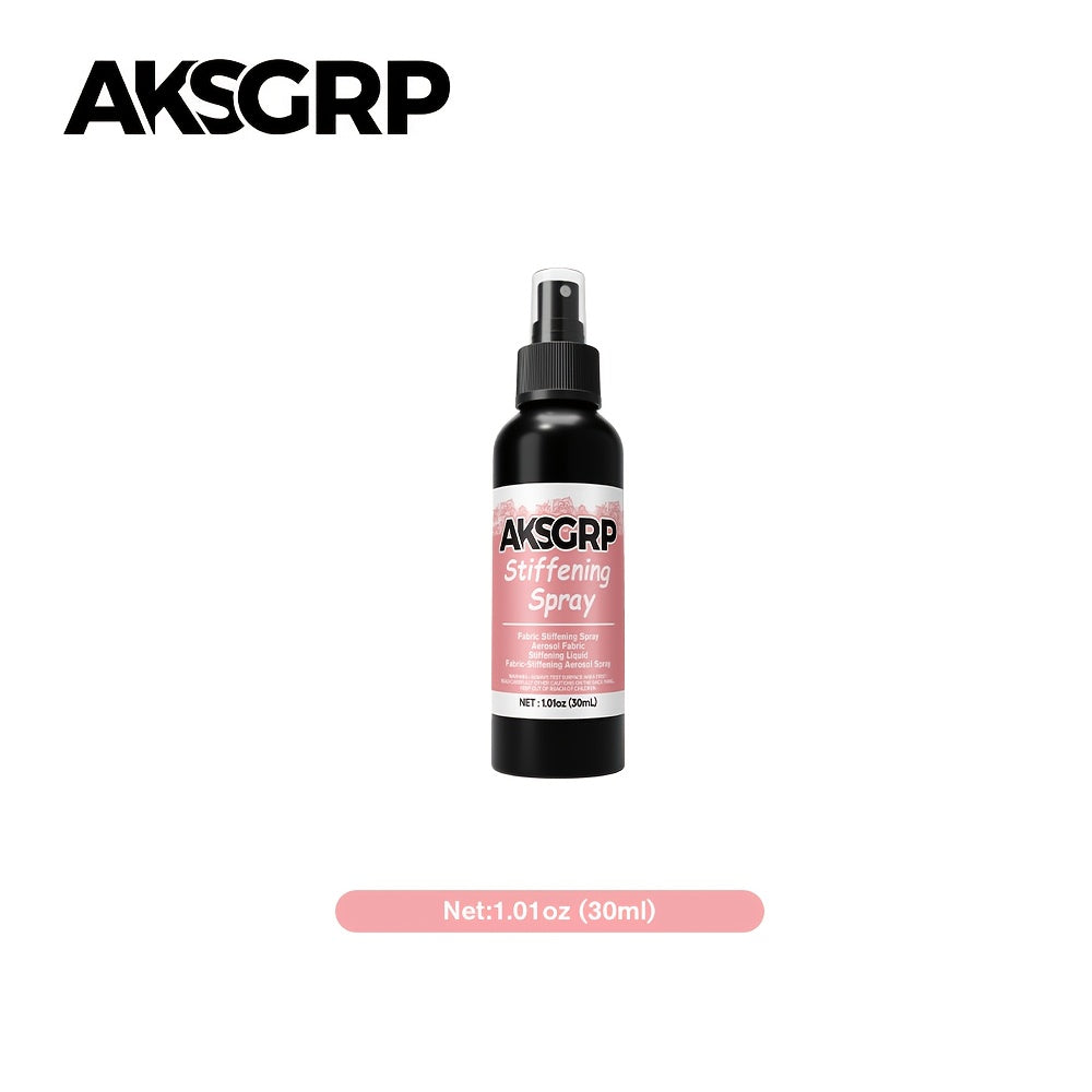 Fabric Stiffener Spray by AKSGRP, Listed Water-Based Formula in 30ml, 50ml or 120ml Pink Bottles for Compatible Hat Shaping, Bags and DIY Textile Craft Projects