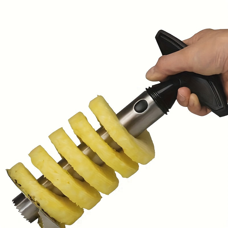 Pineapple Corer and Slicer with Listed Stainless Steel Design, Green Handle or Stainless Steel Options for Fresh Fruit Preparation and Home Kitchen Snacks