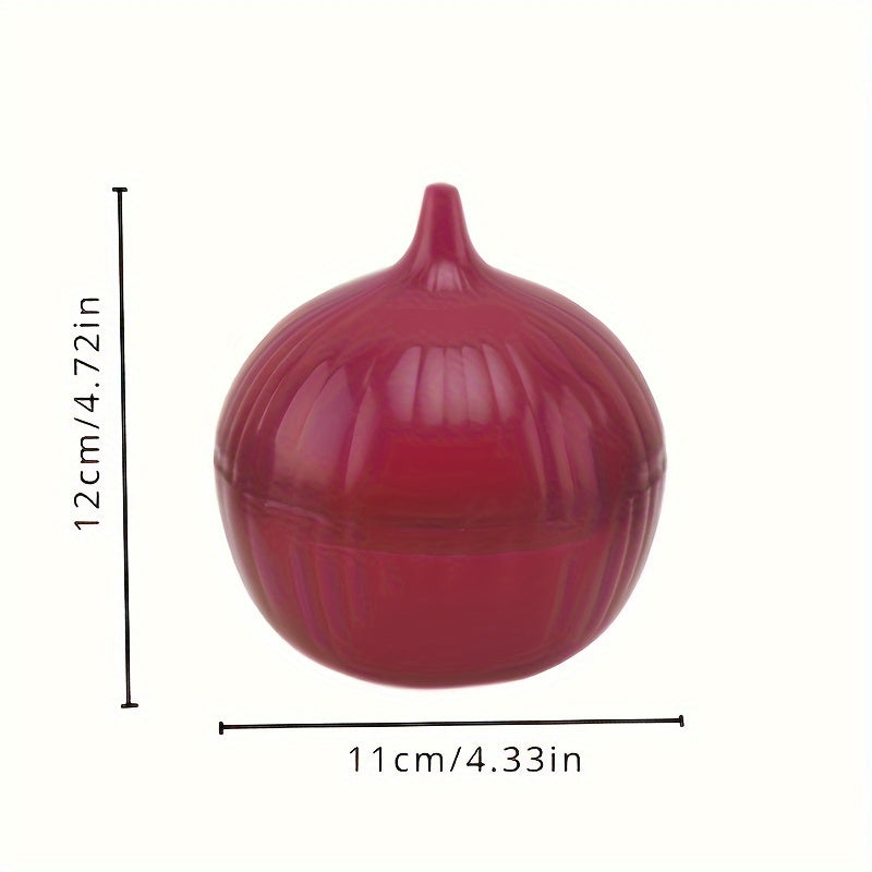 Purple Onion Saver Container, Single Vegetable-Shaped Refrigerator Storage Box for Onion Organization, Home Kitchen Meal Prep and Restaurant Storage Planning