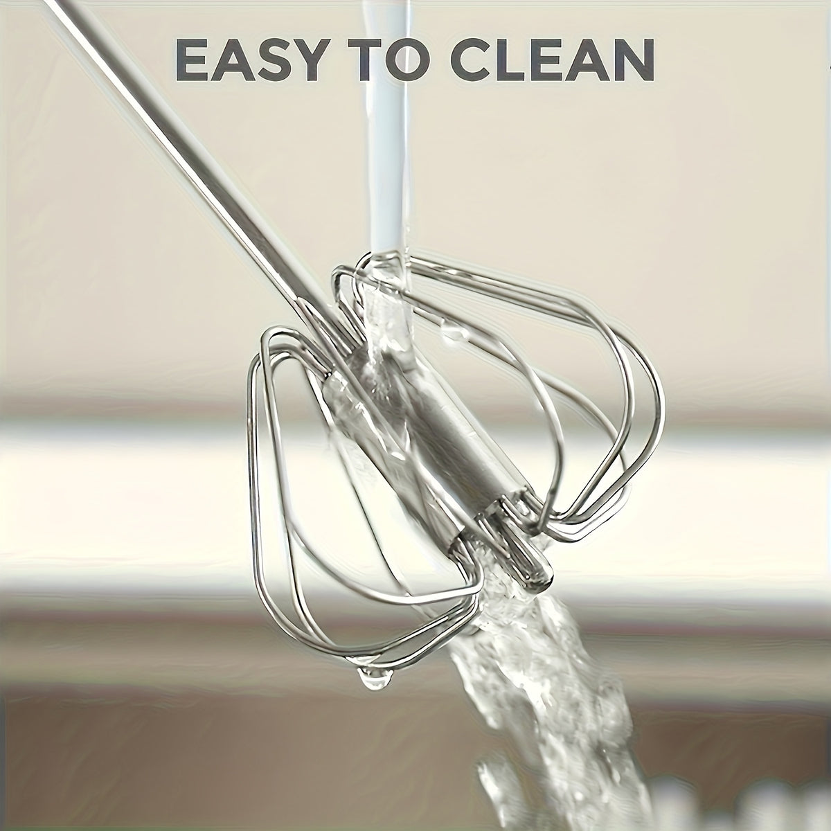 Manual Whisk and Milk Frother, Stainless Steel Handheld Egg Beater for Mixing Eggs and Cream, Everyday Home Baking Tool and Kitchen Gift