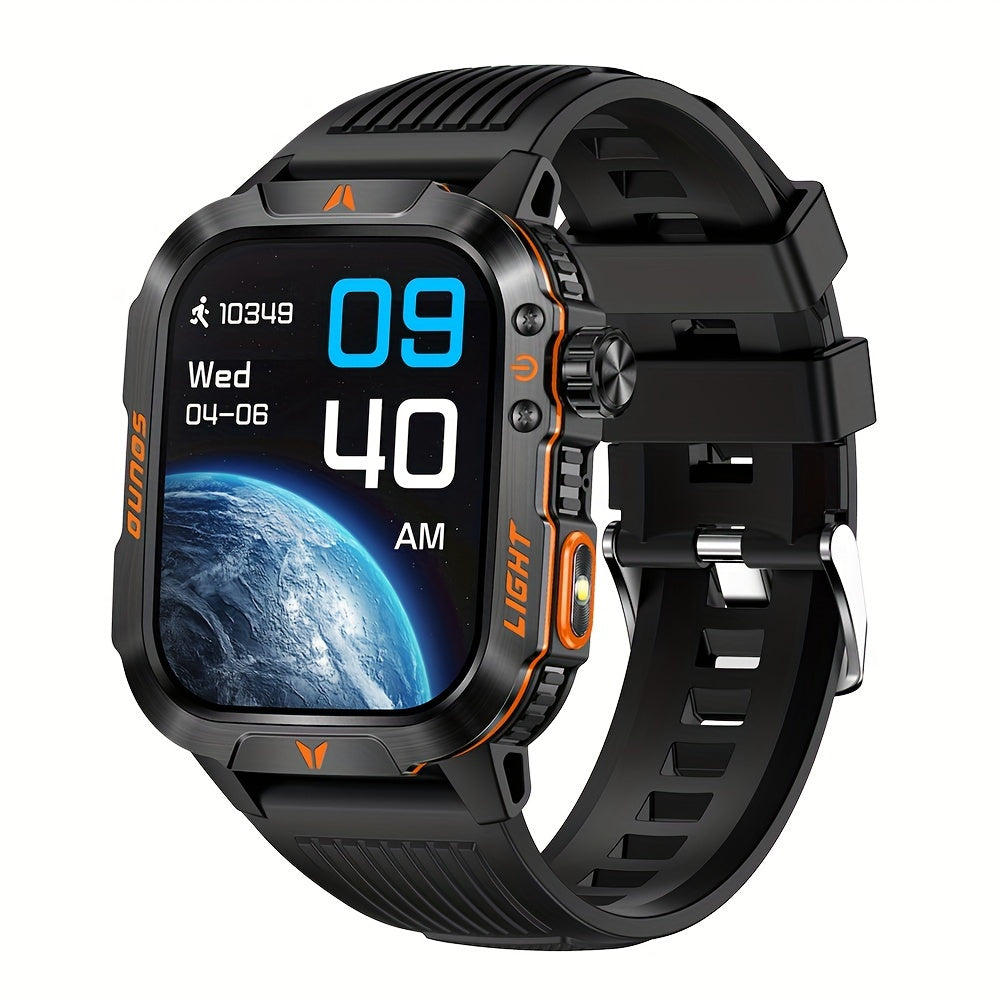 Outdoor Calling Smartwatch with Listed Compass, Altimeter, Barometer and LED Flashlight, 600mAh Battery and Sleep Tracking in Five Style Labels for Men