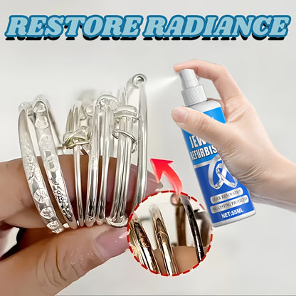 Jewelry Polish with Sponge, Listed 1.86oz Surface Brightening Formula for Compatible Metal Bracelets and Necklaces, At-Home Jewelry Care Accessory