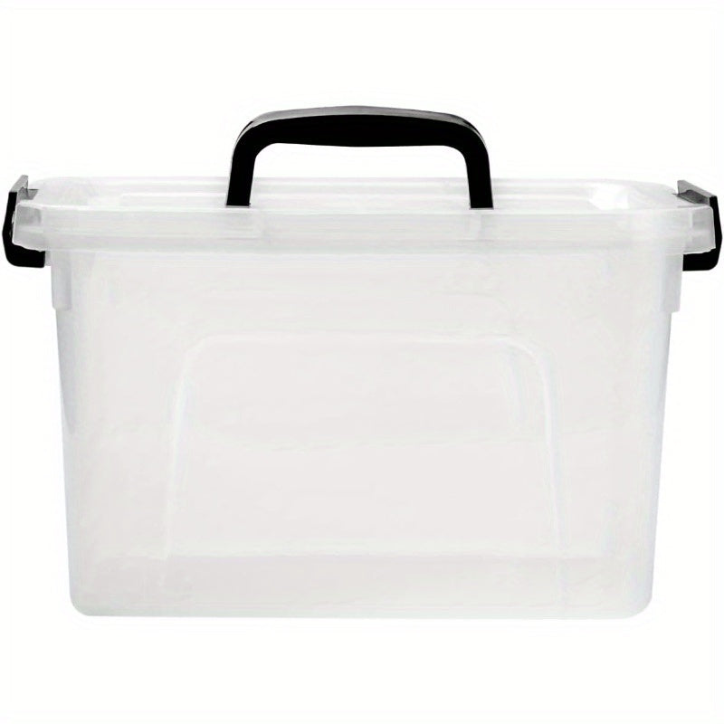 6-Quart Clear Plastic Storage Boxes with Latching Closures, Stackable 3 or 6-Pack Organizer Bins for Home Office Supplies and Closet Organization