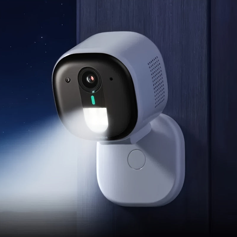 Winees Wired WiFi Security Camera with Listed 2K Video, 2.4GHz Connection, Human and Pet AI Detection, Color Night Vision and Two-Way Audio, White Options