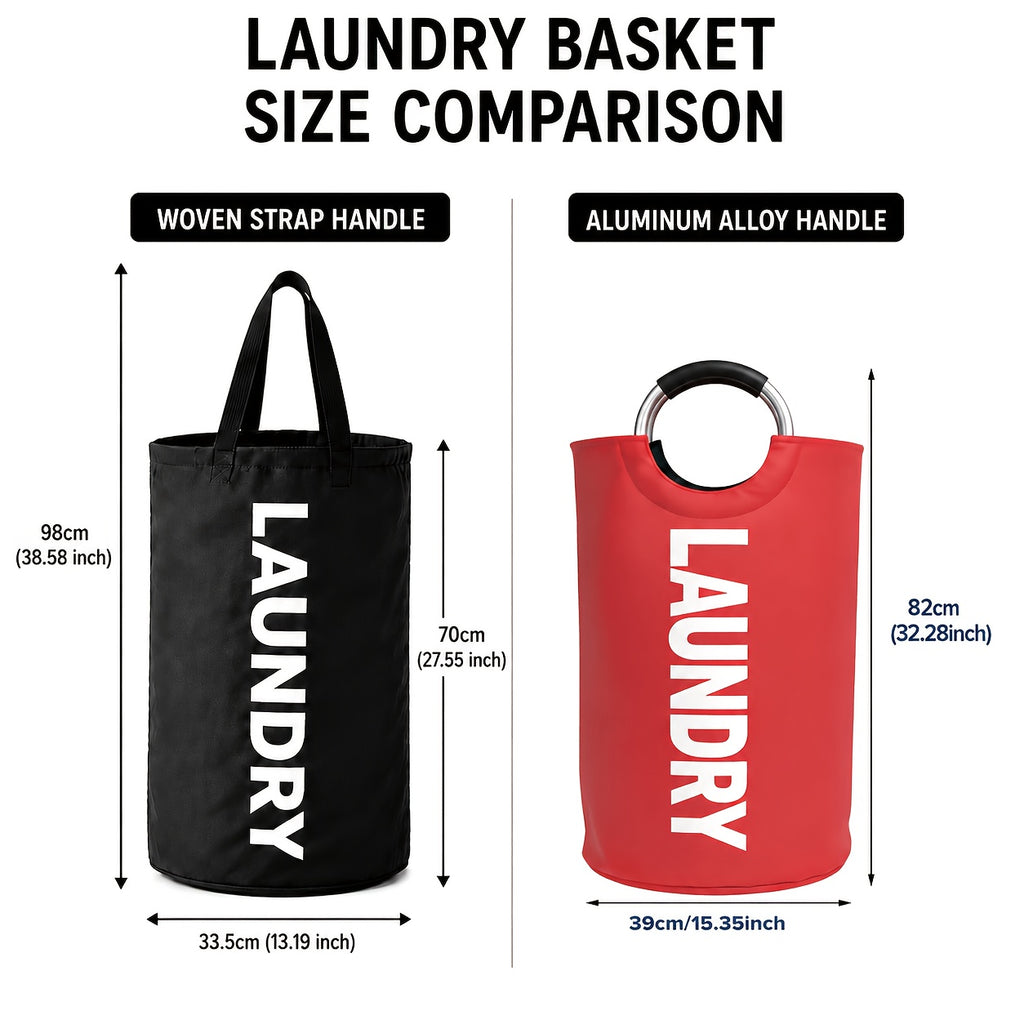 Collapsible Laundry Basket Bag, 25.1 gal Fabric Hamper with Color, Mesh Bag and Handle Style Options for Bedroom, Bathroom and College Dorm Storage