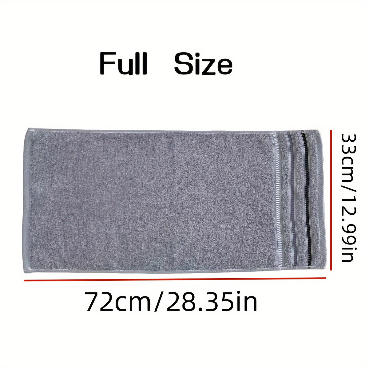 Two Tone Bathroom Towel Set of 2 with Reinforced Edge Stripes, Soft Lightweight Towels in Six Paired Color Options for Everyday Home Drying Routines