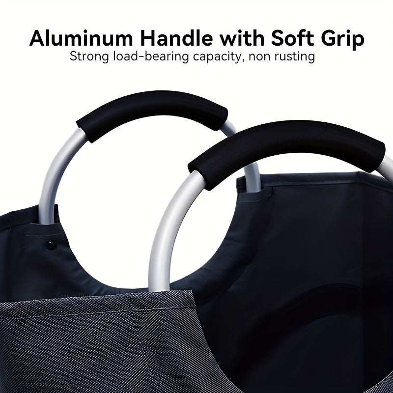 Collapsible Laundry Basket Bag, 25.1 gal Fabric Hamper with Color, Mesh Bag and Handle Style Options for Bedroom, Bathroom and College Dorm Storage