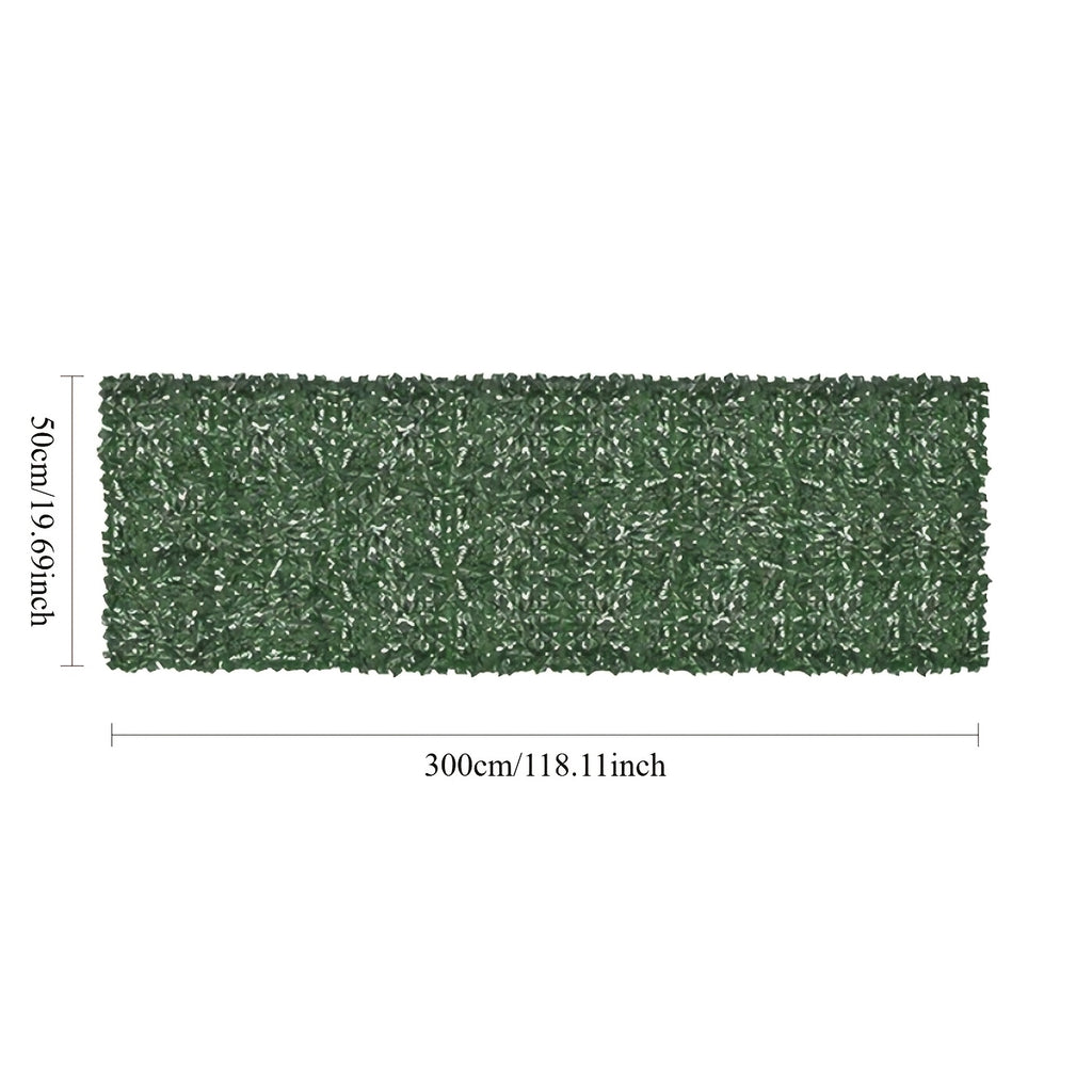 Artificial Ivy Privacy Screen with 302 x 52 cm Size Option, Faux Greenery Wall Panel for Home Garden and Patio Decorative Screening