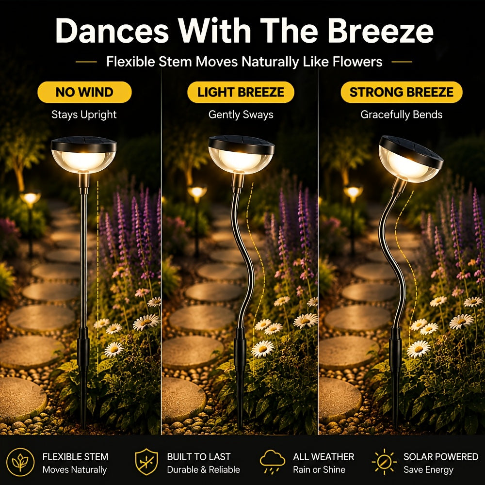Tall Solar Pathway Lights with Automatic On-Off, Listed 31-Inch Height and 40-Lumen Output, Garden Lighting Pack Options for Yard, Patio and Lawn Decor