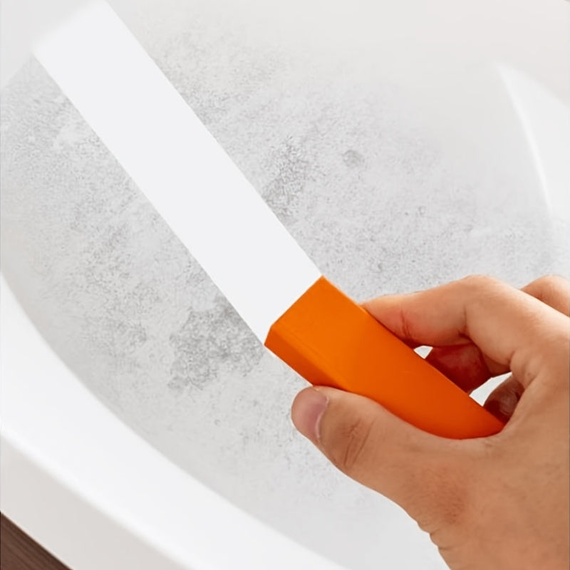 Rubber Cleaning Erasers in Orange, Two-Piece Manual Scrubbing Tool Pack for Compatible Kitchen Pots, Bathroom Glass and Household Stain and Rust Cleaning